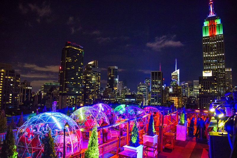 230 Fifth Rooftop Bar begins its annual transformation to its winter themed Igloo Bar