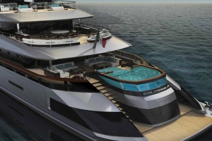 86.70-metre Colosseum revealed. A 19-metre pool and space for limo tender included