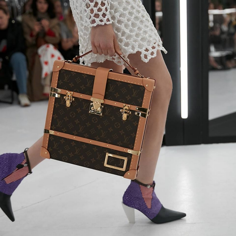 A Monogram handbag from the Louis Vuitton Women’s Spring-Summer 2019 Fashion Show by Nicolas Ghesquière