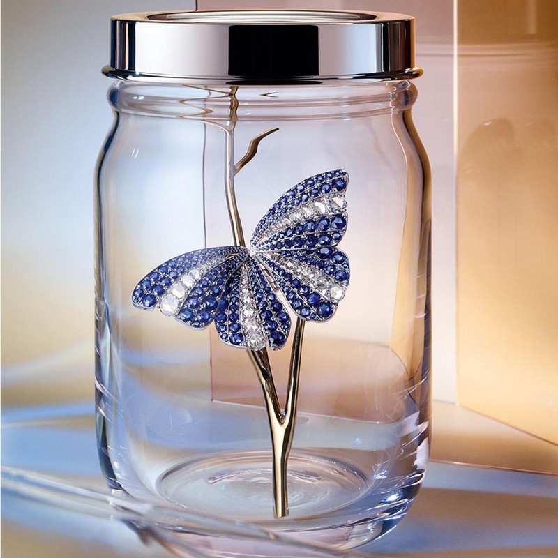 A closer look at the stunning butterfly brooch and vessel from the Tiffany Jewel Box collection