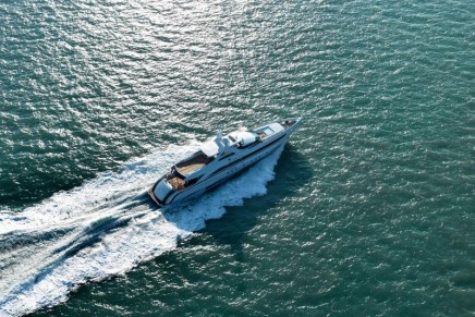 Head-turning Amore Mio, the largest and most powerful sports yacht ever built in the Netherlands, delivered