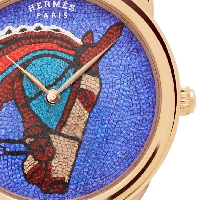 Arceau Robe du soir watch - Leather mosaic from Hermès - 2LUXURY2.COM