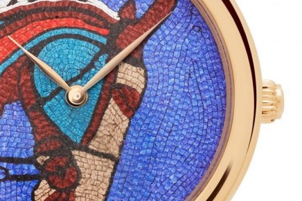 Arceau Robe du soir watch – Leather mosaic from Hermès