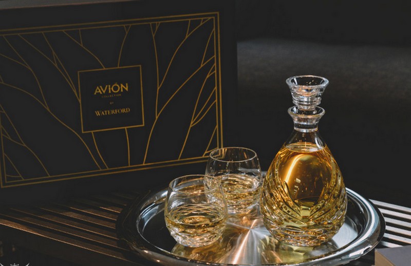 Avión Collection Crystal Sipping Decanter Gift Set for tequila lovers-
