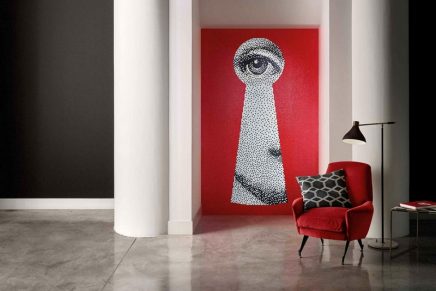 Bisazza Collezione Fornasetti makes a spectacular statement in any living space