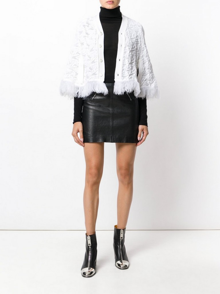 COMME DES GARÇONS VINTAGE fringed knitted shrug