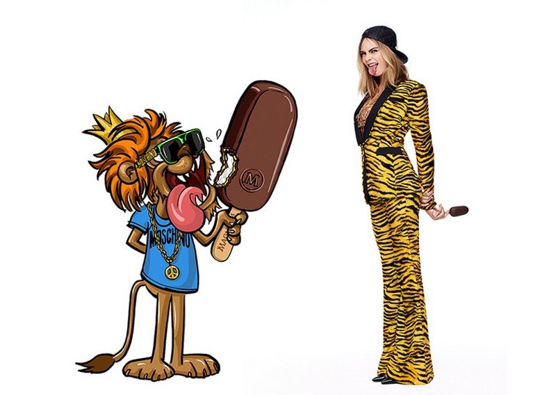 Cara Delevingne and Moschino's Jeremy Scott Unleash their Wild Side for Magnum