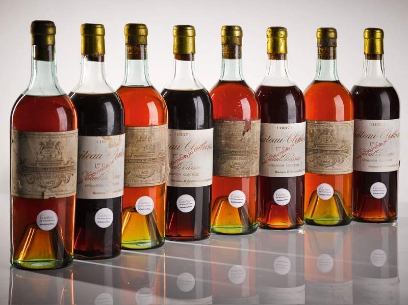 Cartier Secret Cellar Wines Revealed for the First Time - Climens & Filhot 1937