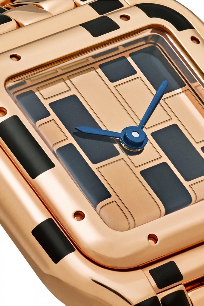 Cartier's numbered timepiece is crafted from 18-karat pink gold lacquered in black