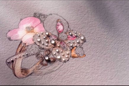 Hortensia garden of jewelry delights – a botanical embroidery in celebration of hydrangea