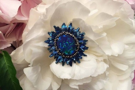 Fall under the magic spell of ‪‎Fleurs d’Opales‬ – floral rings featuring traceable black opals