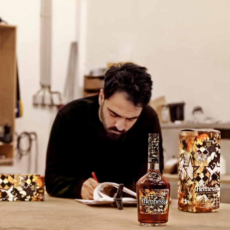 Contemporary artist Vhils signs limited edition and installation series for Hennessy