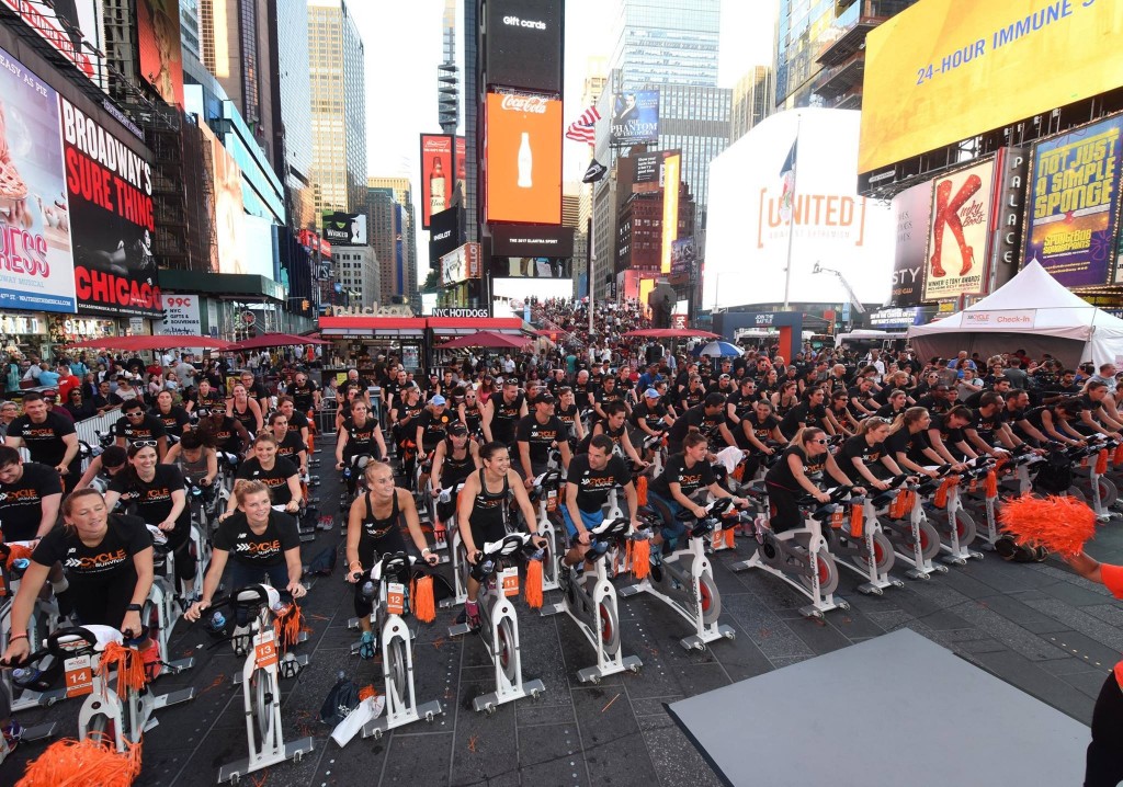 Cycle for Survival Times Square Takeover -Diane Bondareff AP Images for Cycle for Survival