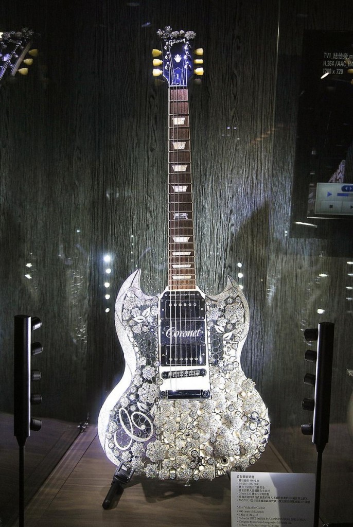 Eden of Coronet, the world’s most valuable guitar, on display at 2019 Jewellery and Watch Show Abu Dhabi
