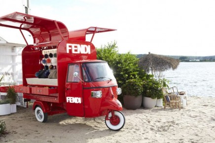 Fendi’s Ape Piaggio transformed into a pop-up store