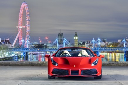 The latest chapter in Ferrari’s on-going love affair with open-top V8 sports cars launched in London