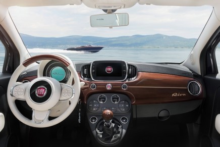 The Fiat 500 Riva with premium fittings of luxury Riva yachts