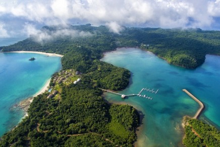 A luxury sanctuary retreat for fishing enthusiasts is built on Pearl Island