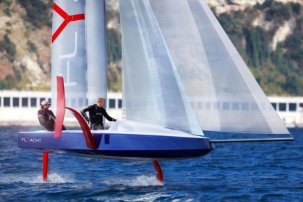 Philippe Briand’s 6.5m Flyacht transfers the concept of the flying monohull to a wider audience