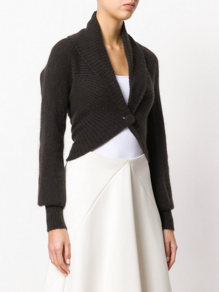 GIORGIO ARMANI VINTAGE ribbed knit shrug