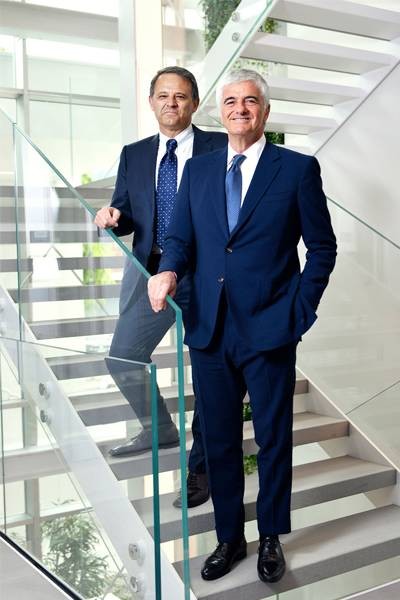 Giovanni Zoppas, CEO of Thélios and Antonio Belloni, Group Managing Director of LVMH - Thélios