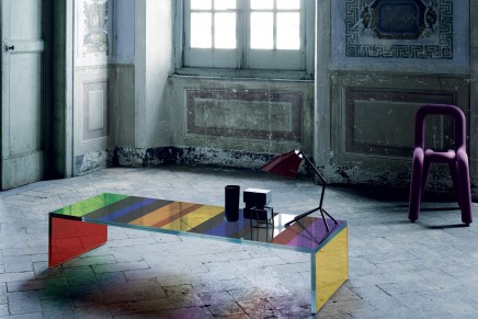 Italian designer furniture creations by glass artisans