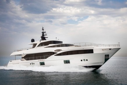 Majesty 110 & 100 sky-lounge superyachts on display at the Cannes & Monaco Yacht Shows