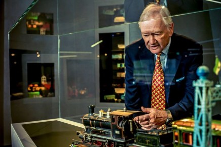 Hans-Peter Porsche is giving a tour of his monumental world of toys