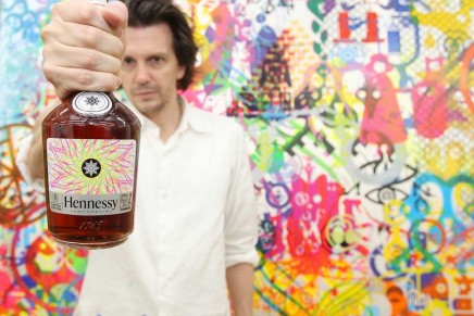 Limited edition glow-in-the-dark Hennessy label by New York Artist Ryan McGinness