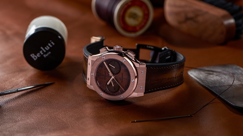 Hublot launches Classic Fusion Chronograph with patina of Berluti leathers-2017