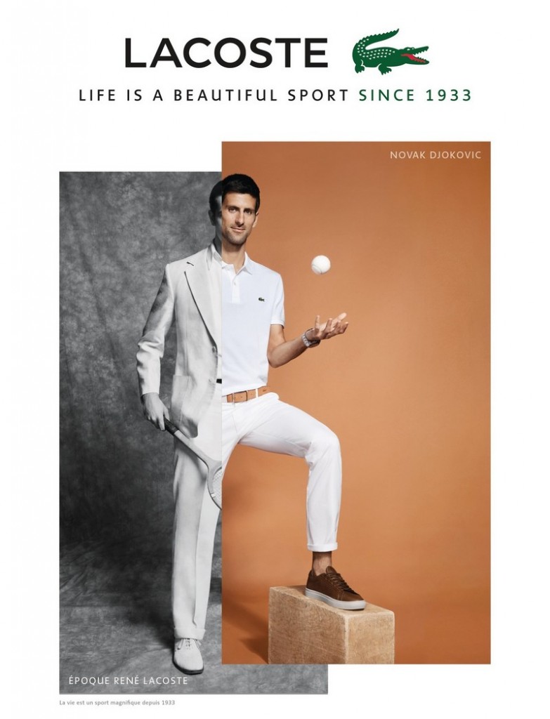 Le Nouveau Crocodile - Novak Djokovic - 2017 advertising campaign