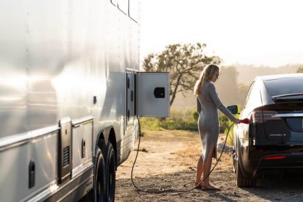 New luxury trailers allows you to live off-grid longer and recharge electric vehicles