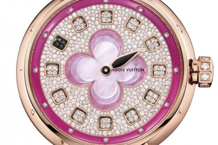 The Monogram Flower takes on a new bloom with Louis Vuitton Tambour Color Blossom Spin Time