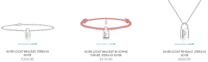 Louis Vuitton For UNICEF Sterling Silver Lockit Pendant Necklace Louis  Vuitton