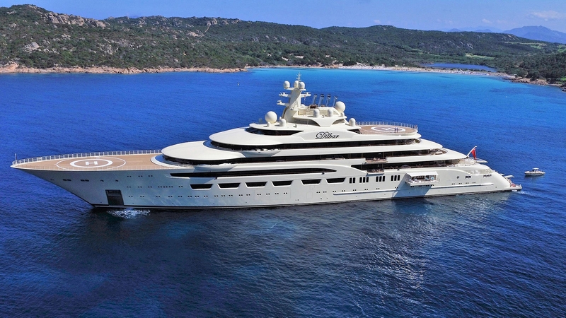 Lürssen's Superyacht Dilbar was named Motor Yacht of the Year 2017 - The 156m superyacht is the world's largest yacht by volume