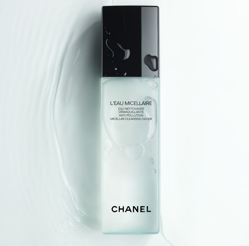 L’EAU MICELLAIRE by CHANEL removes makeup and cleanses all skin types