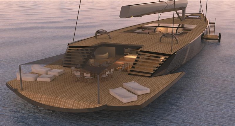 Malcolm McKeon Yacht Design 78m mega sloop details