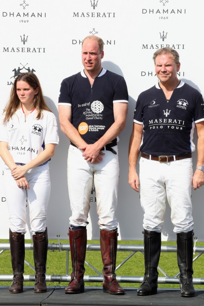 Maserati Polo Tour 2018 - UK - HRH The Duke of Cambridge Antonia Carlsson and Bruce Merivale-Austin