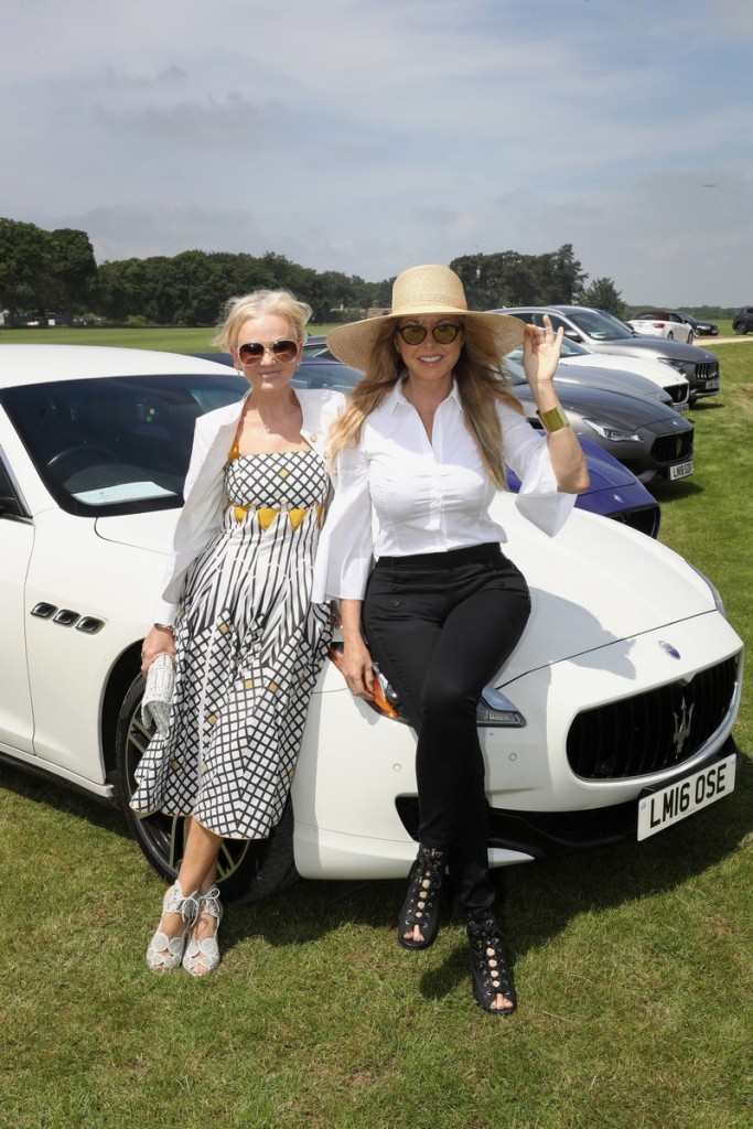 Maserati Polo Tour 2018 - UK - Lisa Maxwell and Carol Vorderman with the Quattroporte