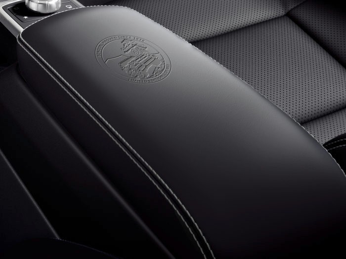 Mercedes-Benz G-Class Limited Edition, 2017 -Schöckl proved since 1979 embossed emblem on the centre armrest