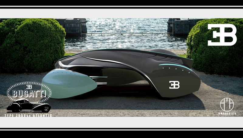 Michelin Concours d'Elegance 2050 – Future Classic -Boussid Mohammed Ramdane of Oran, Algeria, for design entry Bugatti Type 2050 SC Atlantic-