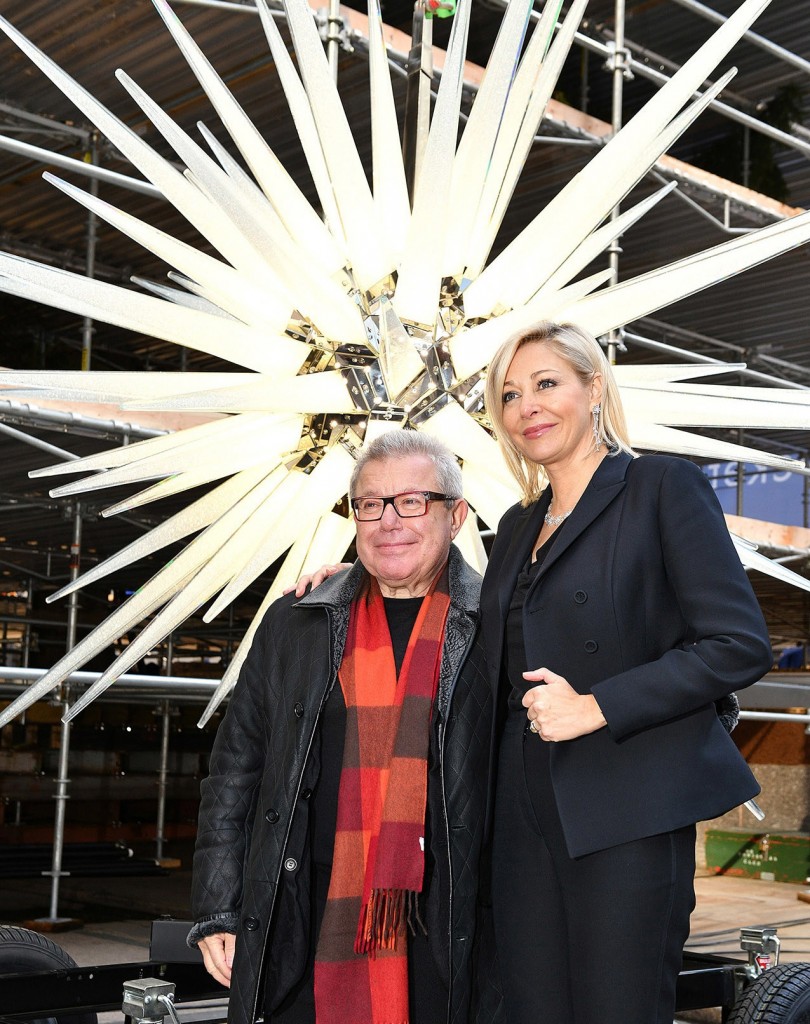 Nadja Swarovski and Daniel Libeskind. Credit Bryan Bedder Getty for Swarovski