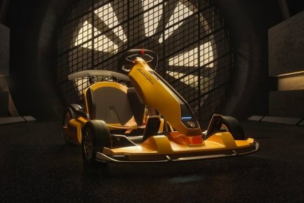 Xiaomi Lambo yellow Ninebot GoKart Pro Lamborghini Edition is capable of 25 mph