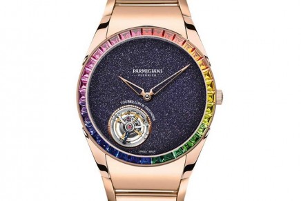 Parmigiani Fleurier Tonda 1950 Tourbillon Galaxy Rainbow has one of the world’s thinnest tourbillons