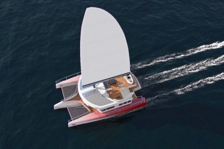 Carbon free Dragonship 25 Luxury Super Trimaran with Hydrogenisis “Blue Box”  technology
