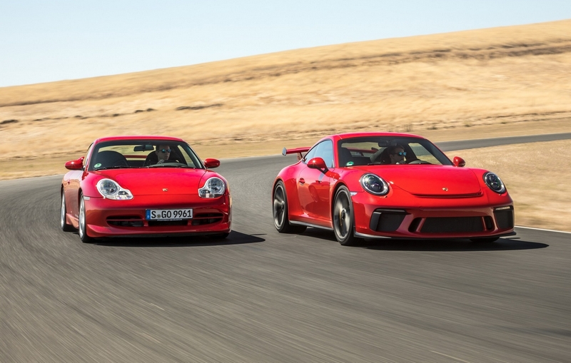 Porsche 911 GT3 First (996.1) and latest (991.2) generations