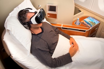 First airline to offer a virtual reality entertainment experience inflight