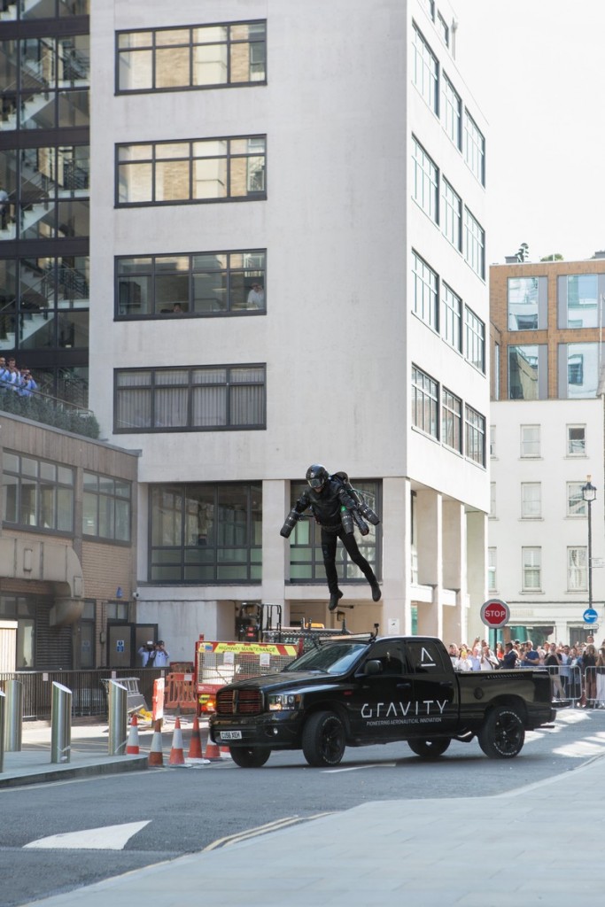 Richard browing in flight_Selfridges launches worlds first jet suit available for customers to buy