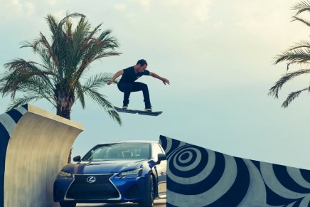 Lexus Hoverboard with magnetic levitation technology shows final testing in Barcelona. Travelling across water included.