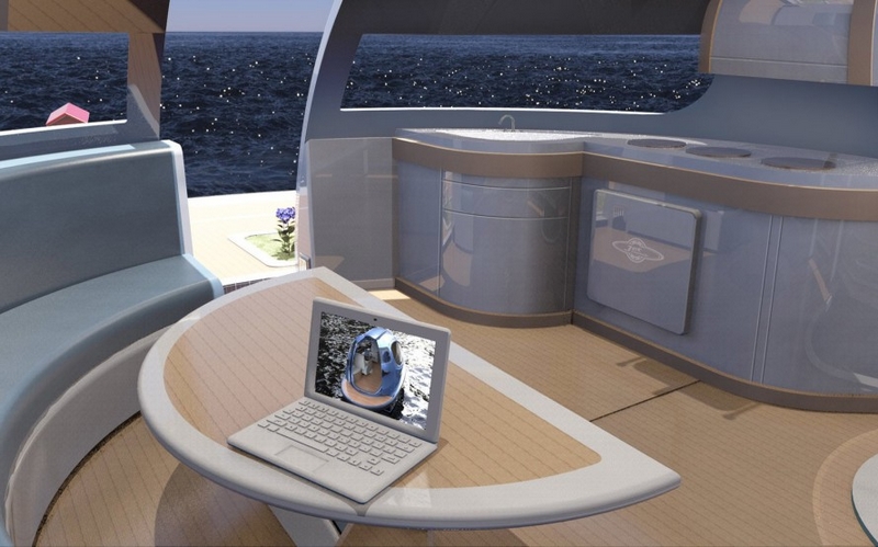 SeaJetCapsule UFO is intended for living floating house-